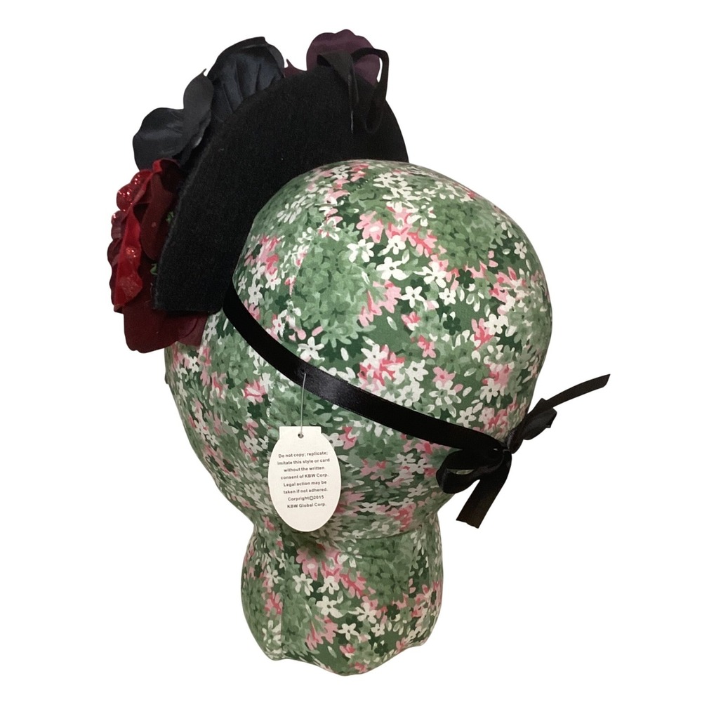 KBW Global Day of the Dead Floral Masquerade Mask Sugar Skull Rose Headpiece - Picture 10 of 13